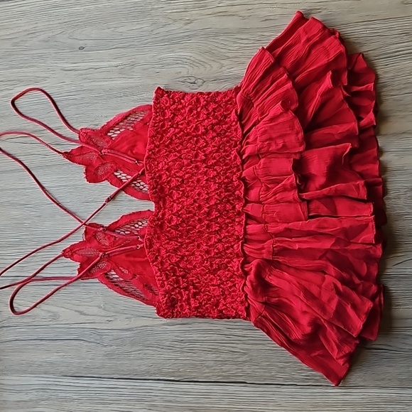 Free People Red Adella Cami XS - Picture 8 of 9